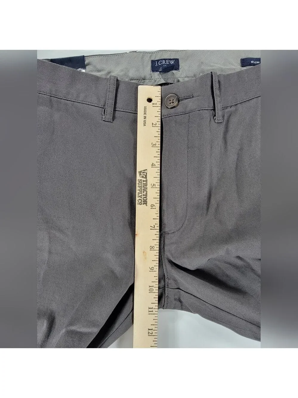 NEW J. Crew Chino Khaki Pants Mens 30x32 Slim Fit Flex Stretch Gray NWT